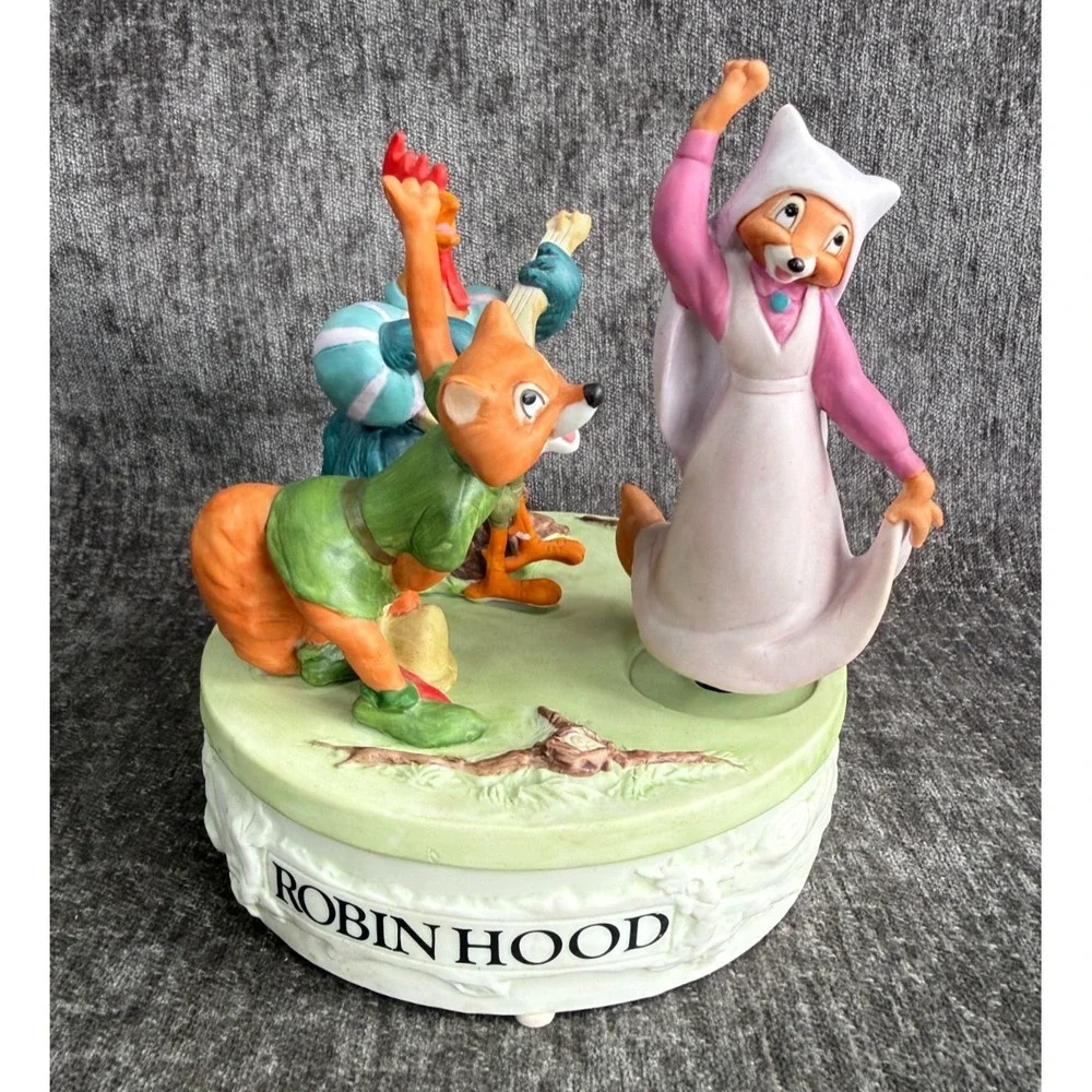 Vintage Disney Collection Musical Memories Robin Hood Ceramic Music Box Ltd Ed